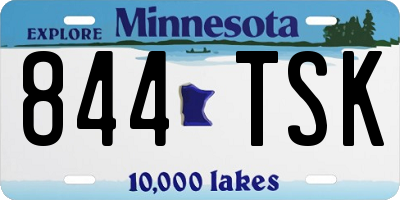 MN license plate 844TSK