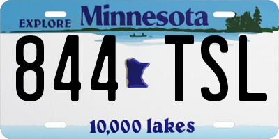 MN license plate 844TSL