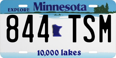 MN license plate 844TSM