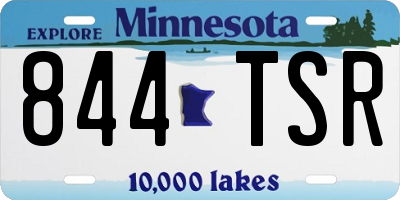 MN license plate 844TSR