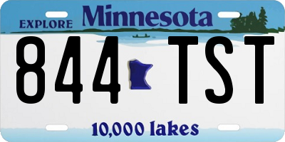 MN license plate 844TST