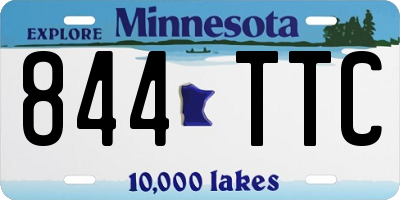 MN license plate 844TTC