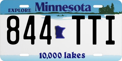 MN license plate 844TTI