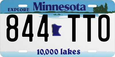 MN license plate 844TTO