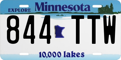 MN license plate 844TTW