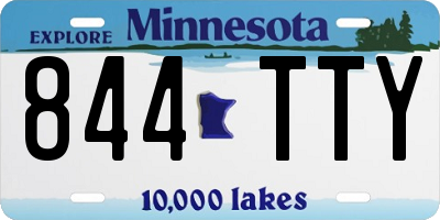 MN license plate 844TTY