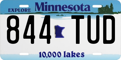 MN license plate 844TUD
