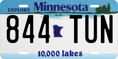 MN license plate 844TUN