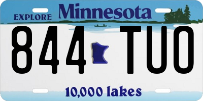 MN license plate 844TUO