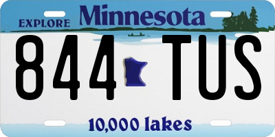 MN license plate 844TUS
