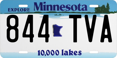 MN license plate 844TVA