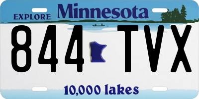 MN license plate 844TVX