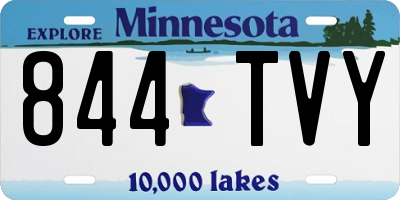 MN license plate 844TVY