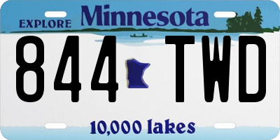 MN license plate 844TWD