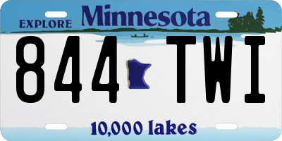 MN license plate 844TWI