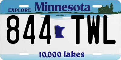 MN license plate 844TWL