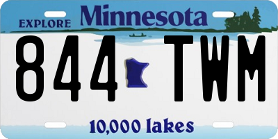 MN license plate 844TWM