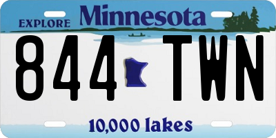 MN license plate 844TWN