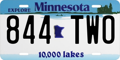 MN license plate 844TWO