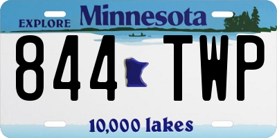 MN license plate 844TWP