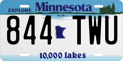 MN license plate 844TWU