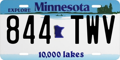 MN license plate 844TWV