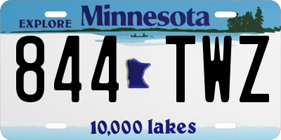 MN license plate 844TWZ