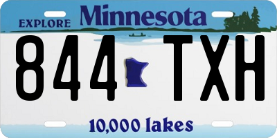 MN license plate 844TXH