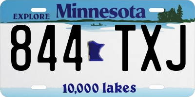 MN license plate 844TXJ