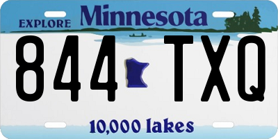 MN license plate 844TXQ
