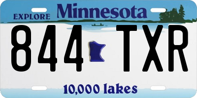 MN license plate 844TXR