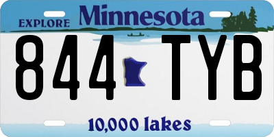 MN license plate 844TYB