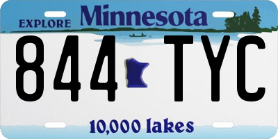 MN license plate 844TYC