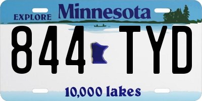 MN license plate 844TYD