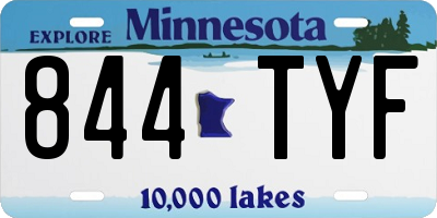 MN license plate 844TYF
