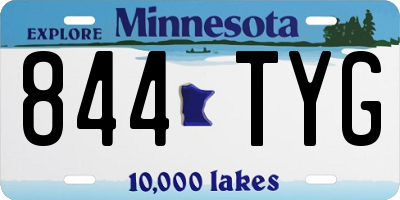 MN license plate 844TYG
