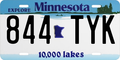 MN license plate 844TYK