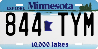 MN license plate 844TYM
