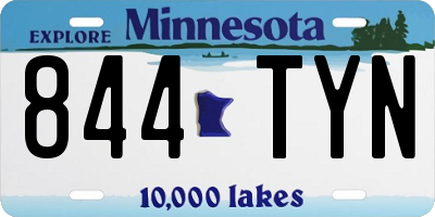 MN license plate 844TYN