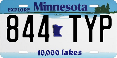 MN license plate 844TYP