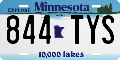 MN license plate 844TYS