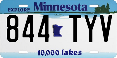 MN license plate 844TYV