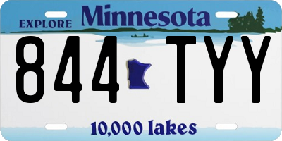MN license plate 844TYY