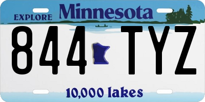 MN license plate 844TYZ