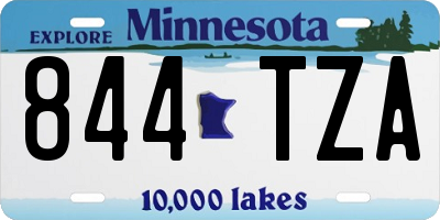 MN license plate 844TZA