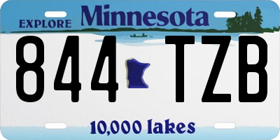MN license plate 844TZB