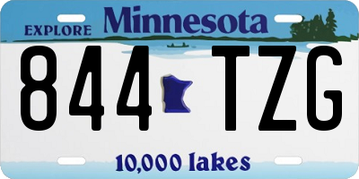 MN license plate 844TZG