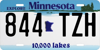 MN license plate 844TZH