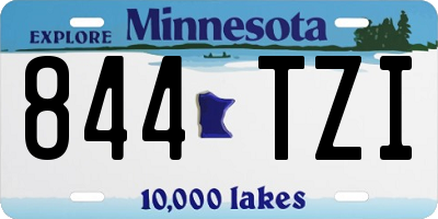 MN license plate 844TZI