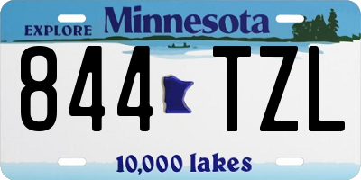 MN license plate 844TZL